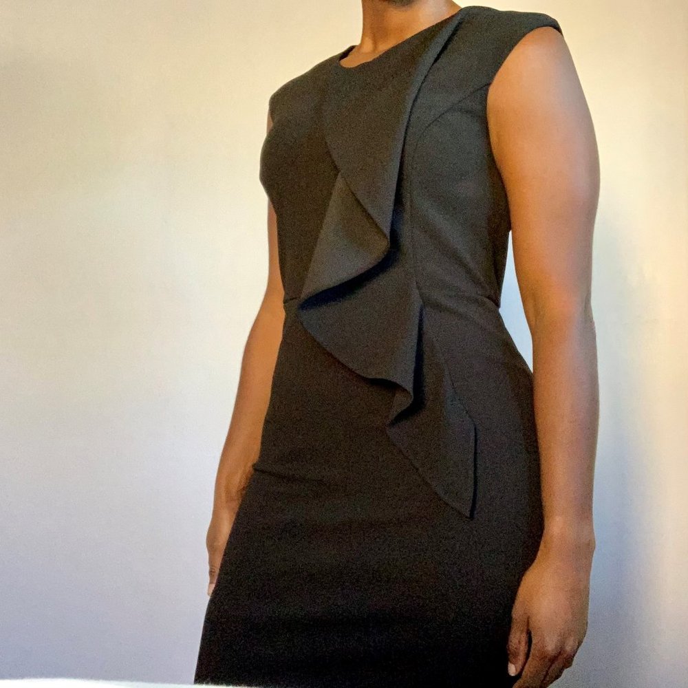 DKNY Black  Ruffle Dress